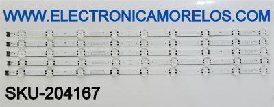 KIT DE LED'S PARA TV LG ( 5 PIEZAS ) / NUMERO DE PARTE EAV00000000 / SSC_Y19.5_TRIDENT_65UM73_S / SSC_Y19.5_TRIDENT_65UM73_REV00_190823 / PANEL NC650DQE- VSHP1 / DISPLAY ST6451D02-C / MODELO 65UN7300PUC / 65UN7300PUC.BWMMLKR